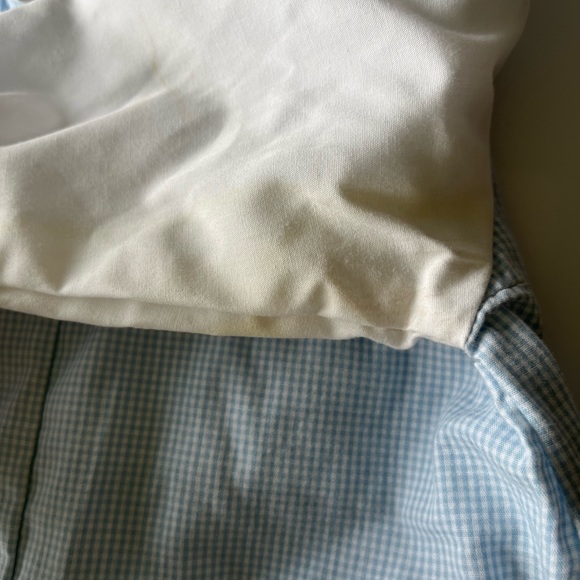 Petit Ami 6 month  blue gingham romper with Peter Pan collared shirt - Picture 7 of 8